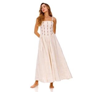 Agua Bendita Cream Maxi Dress
